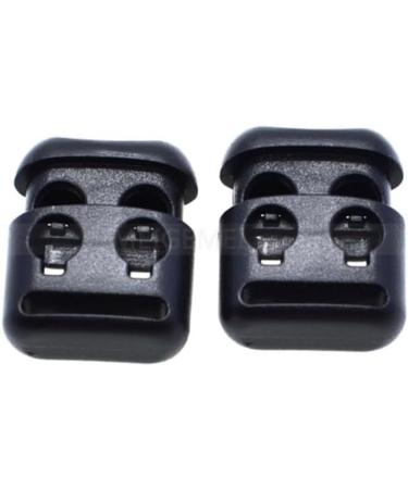 Hole Cord Lock Stopper spring buckle Cord Locks Toggles 100 Pcs/pack Plastic Rope Clamp Cord Lock Stopper Cordlocks Toggle 2 Hole 4mm Black For Shoe Lace 21mmx18mm - Buy Online on GoSupps.com