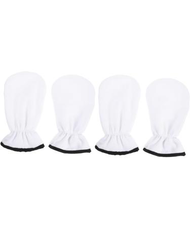FRCOLOR 2 Pairs Maintenance Essential Oil Gloves Wax Warming Gloves Body Scrubbing Gloves Bath Shower Gloves Paraffin Wax for Feet Paraffin Bath Bags Hand Hyperthermia Towel White Flannel - Buy Online on GoSupps.com