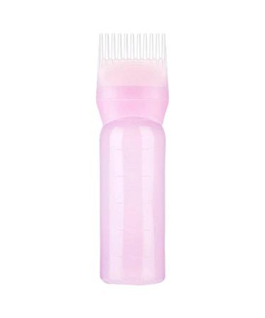Hair oil applicator portable root ridge applicator bottle with a graded scale bottle applicator hair applicator brush hairy color to color the hair salon salon 1/3 pieces pink