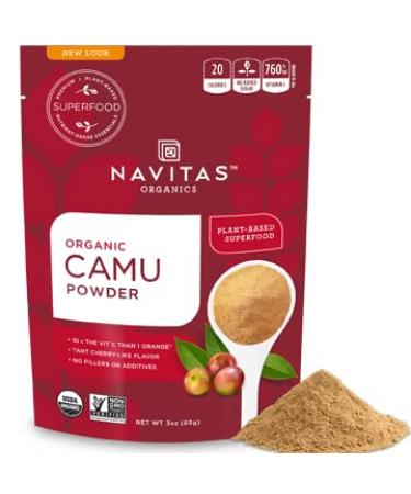 Navitas Organics Camu Camu Powder, 3 oz. Bag, 17 Servings  Organic, Non-GMO, Gluten-Free