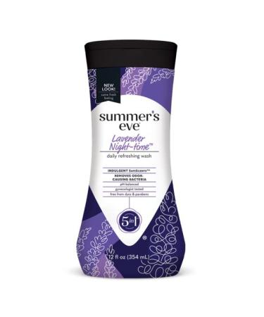 Summer's Eve Lavender Night-time Daily Refreshing Feminine Wash Removes Odor pH balanced 12 fl oz. (Pack of 1)
