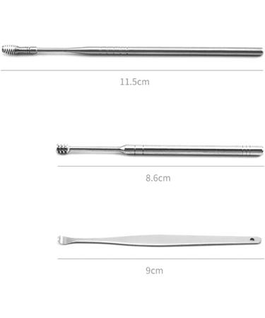 Stainless Steel and Silicone Spiral Ear Pick Wax Remover - Reusable Ear Cleaning Tool - Buy Online on GoSupps.com