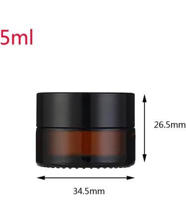 Zeoabsy 4-Piece 5ml Brown Glass Cream Boxes with Lid & 4 Spatulas - Ideal for Cosmetics Gels & Ointments | International Shipping - Buy Online on GoSupps.com