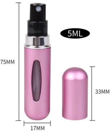 InfantLY Bright 5ml Perfume Atomizer - Portable Mini Aluminum Spray Bottle for Travel - Refillable Cosmetic Container - Buy Online on GoSupps.com