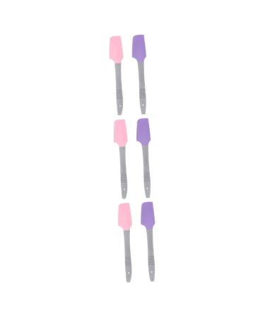 Minkissy 6 STK spatula made of silicone wax wax spatula for hair removal wax applicator silicone spatula for applying silicone wax pebbles face lubrication sticks