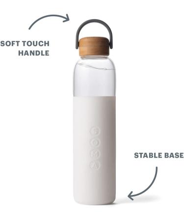 Soma 25oz BPA-Free Glass Water Bottle with Mint Silicone Sleeve - Eco-Friendly & Stylish - Buy Online on GoSupps.com