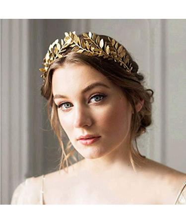 YallFF Greek Roman Laurel Leaf Bracelet Armband | Golden Goddess Headpiece & Hair Accessories - Buy Online on GoSupps.com