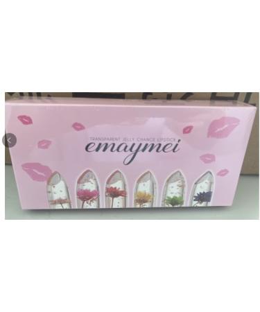 6PCs Color Change Lip Balm - Transparent Moisture Cream with Rosa Crystal Jelly Flowers | Magic Lipstick for Hydration & Temperature Change - Buy Online on GoSupps.com