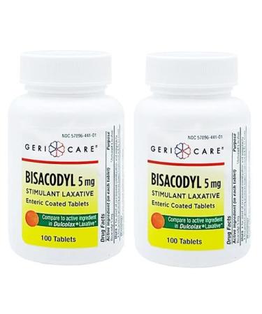 Geri-Care Bisacodyl 5mg 100 Count (Pack of 2)