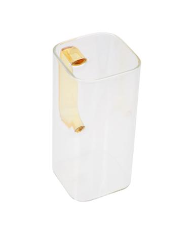 Ciieeo Water Cup Water Glasses Glass Cups Cutting Board Template Clear Cups Milk Container Portable Straw Yellow 13X6X6CM