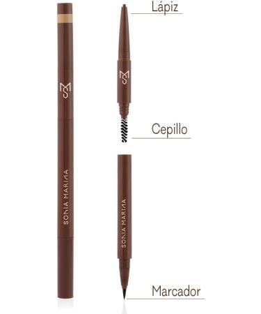 Brow Design eyebrow tool that contains a brush to comb the eyebrow a micro fine pencil that allows you to define and shape it Taupe color - Buy Online on GoSupps.com