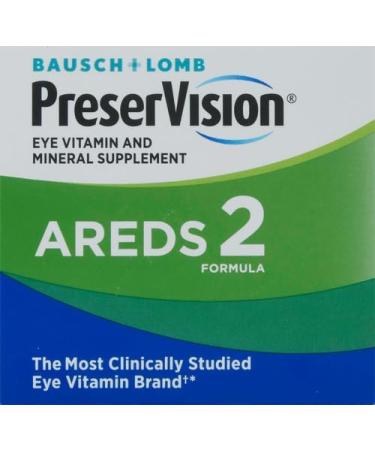 PreserVision AREDS 2 Eye Vitamin & Mineral Supplement, Contains Lutein, Vitamin C and E, Zeaxanthin, Zinc 120 Softgels (Packaging May Vary) (Pack of 2) AREDS 2 120 Count (Pack of 2) - Buy Online on GoSupps.com