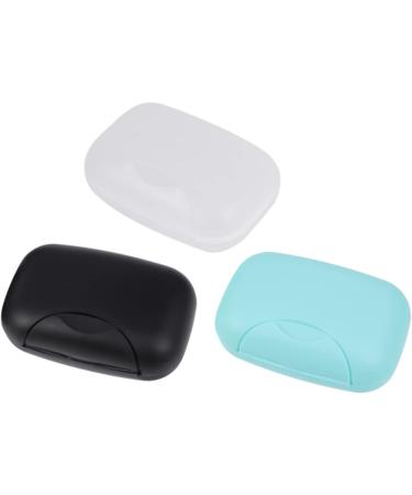 Ciieeo 4 Pcs Soap Dish Soap Holder Soap Case Drain Kitchen Soap Holder Bath Soap Holder Soap Case Black Portable Soap Rack Wooden Soap Holder Container Travel Water Proof - Buy Online on GoSupps.com