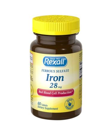 Rexall Ferrous Sulfate Iron 28 Mg - Tablets 60 Ct
