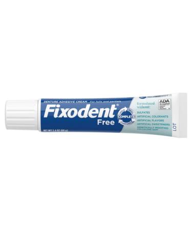 Fixodent Complete Free Denture Adhesive Cream 2.4 Oz - Long-Lasting Hold for Comfortable Wear | Shop Internationally - Buy Online on GoSupps.com