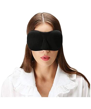 BE SAFE Forever Silk Sleeping Face Eye Mask Blind Fold Cover for Travel/Sleep for Men/Women Unisex EYE-Black-018