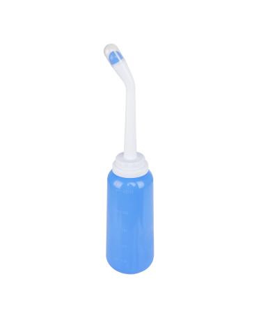 Traveler portable bidet spray 1 piece of hand bid bottle personally hygiene bidet with double nozzle Analdusche 500ml peri bottle portable handbid bottle for dam care pregnancy geriatric care blue