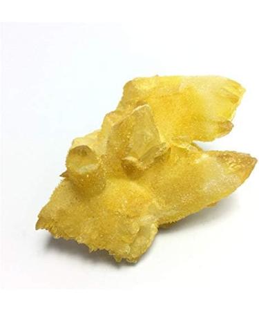 Natural Crystal Rough 130g Aura Crystal Cluster Yellow Angel Aura Titanium Quartz Crystal Specimen Minerals Reiki - Buy Online on GoSupps.com