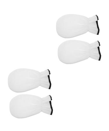 FRCOLOR Wax Work Gloves 2 Pairs Wax Essential Oil Gloves Work Polyester Mask Cosmetic White Wax Hand Gloves