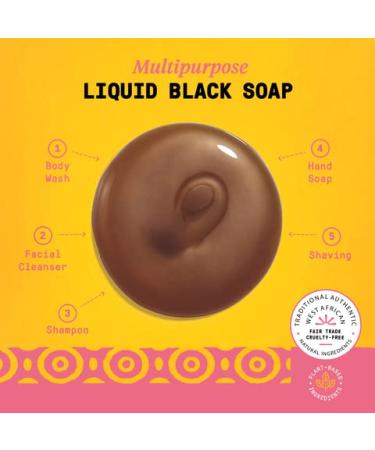 Alaffia African Black Soap with Rosewater Peony 32 Fl Oz - Authentic All-in-One Formula - Buy Online on GoSupps.com