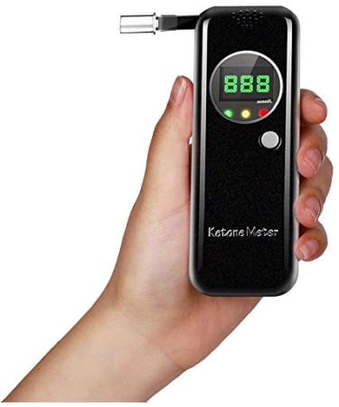 Professional Portable Ketone Breath Meter, Ketone Breath Tester, Digital Ketone Breathalyzer with 10 Mouthpieces