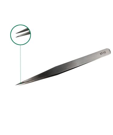 Vetus ST-12 Eyelash Tweezers for Extensions | P-Beauty Cosmetic Accessories | Ideal for Individual & Volume Lashes | Protective Cap Included - Buy Online on GoSupps.com