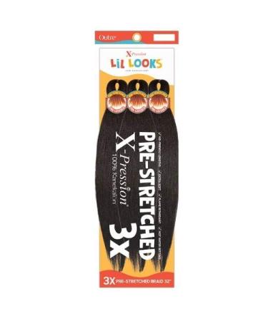 Outre Xpression Lil Looks 3X PRE STRETCHED CALMING BRAID 32 (5-Pack 1B) 5-Pack 1B