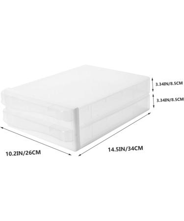 Hohopeti 1 pc Box refrigerator egg drawer fridge egg container refrigerator egg holder Transparent Color 36X26CM double-deck - Buy Online on GoSupps.com
