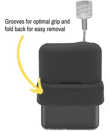 Tandem Mobi Protective Gel Skin Cover | Soft Silicone Case for Mobi Insulin Pump | Scratch & Drop Protection | Tandem Diabetes Care (Black) - International Shipping Available - Buy Online on GoSupps.com