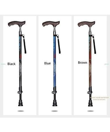Telescopic Non Slip Crutches Carbon Fiber Wood T Handle Walking Sticks For Tourism Cane Trekking Nordic Walking Pole Hiking Crutches Ultralight Only 219G rollator walker Durable Mobility Aid for Arth Black - Buy Online on GoSupps.com