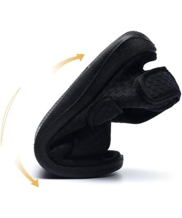 Men's Anti-Slip Breathable Lightweight Diabetic Shoes | Adjustable Easy On/Off Casual Comfy Slippers | Breathable Support Mesh, Arch Support, Bunions, Arthritis | Size 7.5 Black - Buy Online on GoSupps.com