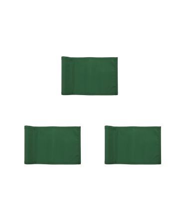 Colored Solid Golf Flags with Tube Inserted,8 L x 6H Mini Putting Green Flags for Yard Indoor Outdoor Backyard Garden, 420D Nylon Pin Flag (Green/3Pack)