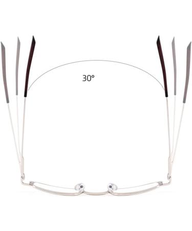 Buy Zjiex Mini Reading Glasses for Men & Women - Super Light Metal Frame Blue Light Blocking | Portable 2.5 & 3.0 Strength Options in Black - Buy Online on GoSupps.com