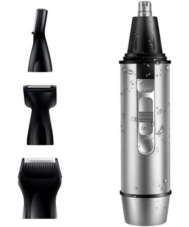 4 in 1 Nose Hair Trimmer for Men - Waterproof Ear & Eyebrow Clipper Travel-Friendly Battery-Powered Grooming Tool - Buy Online on GoSupps.com