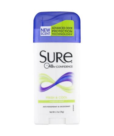 Sure Anti-Perspirant Deodorant Original Solid Fresh & Cool Scent 2.70 oz - Pack of 2 - Buy Online on GoSupps.com
