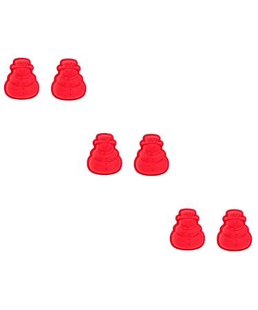 Alipis 6 Pcs Baking Mold Silicone Molds Santa Cookie Cutter Wax Mold DIY Home Cake Mold Fondant Mold Soap