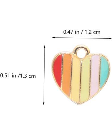 DIYEAH 60 Pcs Peach Heart Drop Oil Pendant Enamel Heart Charms Diy Pendant Alloy Accessories Gold Powder - Buy Online on GoSupps.com