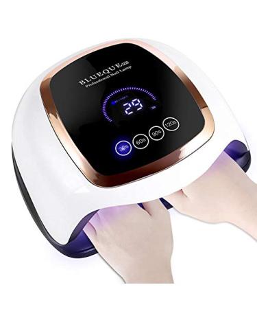 168W UV LED Nail Lamp  Faster Nail Dryer for Gel Polish with 4 Timer Setting Professional Gel Lamp Portable Handle Curing Lamp for Fingernail and Toenail Auto Sensor Nail Machine