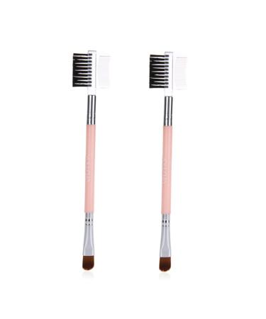 FRCOLOR 1 Eyebrow Spoolie Women Makeup Brush Professional Cosmetics Brush Cosmetics Brush Tool Eye Cosmetics Professional Makeup Double Ended Brow Brush Face Makeup Metal Teeth Major Miss