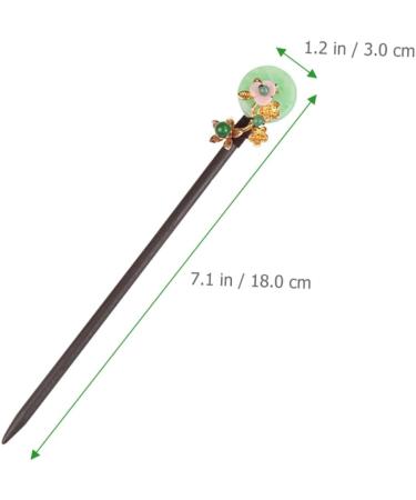 Angoily Hairpin Antique Hair Fork Ancient Chinese Hair Pins Girls Barrettes for Hair Vintage Hair Stick Wedding Hair Clip Chinese Hair Fork Tiara Wooden Aventurine Jade Jiangnan - Buy Online on GoSupps.com