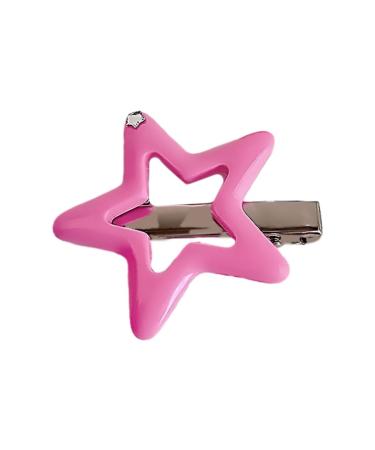 AJTUTUS Fashion Hollow Five-Pointed Star Hairpins Hair Duckbill Clip Sweet Hair Barrettes Sweet Hair Accessory Party Jewelry
