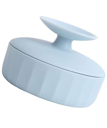 FOMIYES Makeup Brush Cleaning Box Makeup Cleaner for Makeup Brush Cleaning Mat Brush Cleaning Pads Makeup Brush Bowl Cosmetic Brush Bowl Makeup Brush Mat Sponge Scrubber Blue