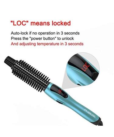 PHOEBE Curling Iron Brush - Anti-Scald Instant Heat Dual Voltage Ceramic Tourmaline Ionic Wand for All Hair Types (1 Inch) - Shop Internationally - Buy Online on GoSupps.com
