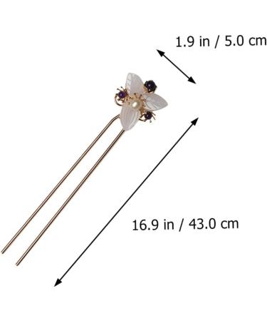 minkissy 1pc Retro Style Hairpin Metal Hair Fork Wedding Hair Pins Pearl Hairpin Stick Hair Sticks for Women Wedding Hair Accessories Retro Floral Hairpin Tiara The Flowers Women's Hat Miss - Buy Online on GoSupps.com