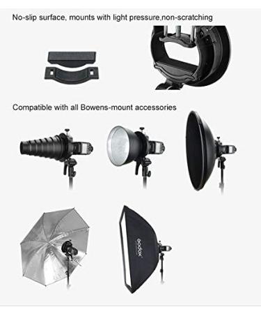 Godox S2 Speedlite Bracket - Bowens Mount Holder for V1, AD200Pro, AD400Pro - Sturdy and Versatile Flash Strobe Mount - Buy Online on GoSupps.com