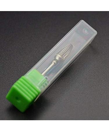 Obahdirry Conical Hard Electric Nail File Drill Bit Coarse and Hard Nail Tungsten Steel Polishing Head Multi-Tooth Green silver & green - Buy Online on GoSupps.com