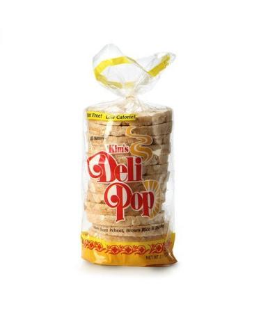 Kim's Deli Pop Rice Cakes | 3 Pack | Keto, Paleo, Multigrain, Natural Vegan | Sugar Free Korean Snack | Low Calorie, Low Fat, Wheat, Brown Rice | Original Flavor