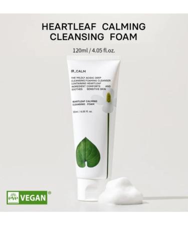 Heartleaf Calming Cleansing Foam - Korean Skincare Face Wash for Sensitive Skin Makeup Remover & Hydrating Cleanser with Centella & Bamboo Extracts - Hypoallergenic & EWG Green Ingredients 120ml - Buy Online on GoSupps.com