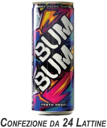  Italian Gourmet E.R. Bum Bum Energy Drink - Party Hard! Energy Drink with Taurine Caffeine & Vitamins - 72 x 250ml+ Italian Gourmet Polpa 400g - Buy Online on GoSupps.com