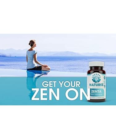 ZENTA Natural Relief Supplement | Calm Body & Mind | Mood Enhancer with GAB 5-HTP Ashwagandha Chamomile DMAE | 60 ct - Buy Online on GoSupps.com